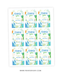 Science Birthday Party Favor Tag