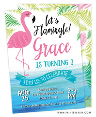 Flamingo Birthday Party Invitation