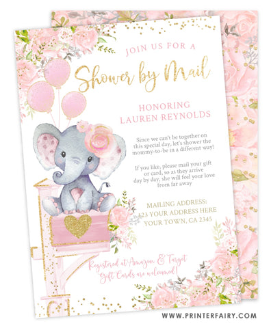 Floral Elephant Shower by Mail