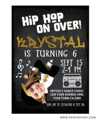 Hip Hop Invitation with Photo