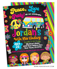 Hippies Birthday Invitation