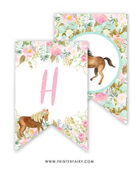 Horse Birthday Banner