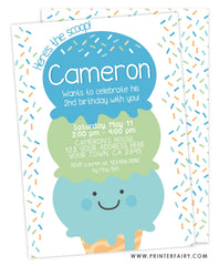 Ice Cream Birthday Party Invitation