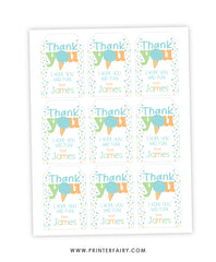 Ice Cream Party Favor Tag
