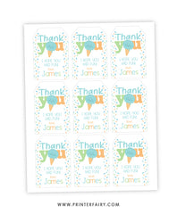 Ice Cream Party Favor Tag