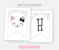 Kitty Cat Printable Banner