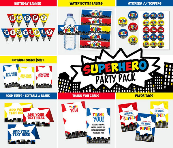 Superhero Party Pack