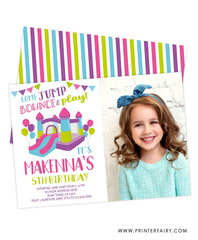 Jump Party Birthday Invitation with Photo