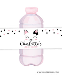 Kitty Cat Water Bottle Labels