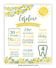 Lemonade Sunshine Birthday Board