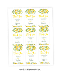 Lemonade Sunshine Favor Tag