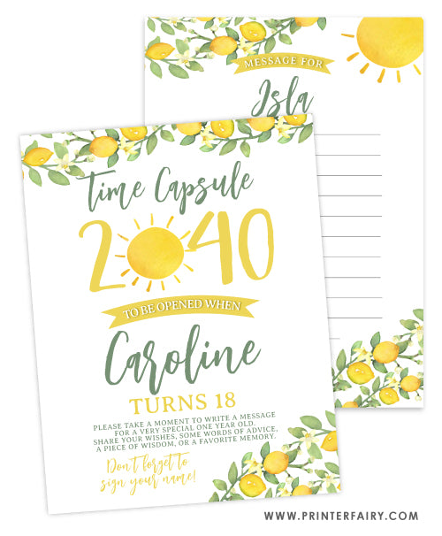 Lemonade Sunshine Time Capsule