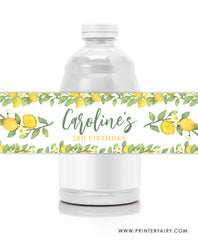 Lemonade Sunshine Water Bottle Labels