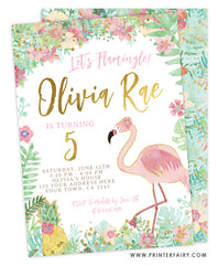 Flamingle Birthday Invitation