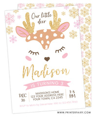 Little Deer Birthday Invitation