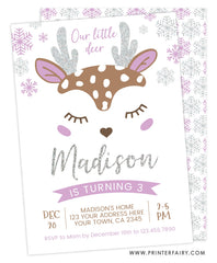 Little Deer Birthday Invitation