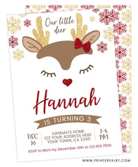 Little Deer Birthday Invitation