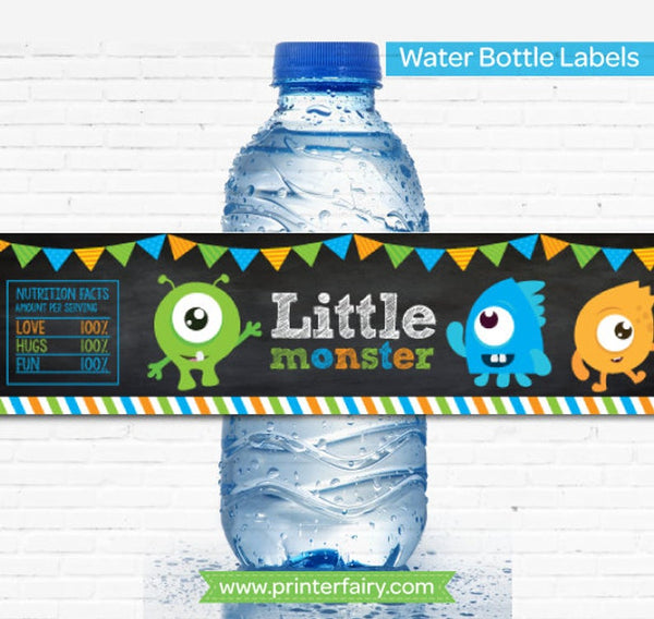 Little Monster Bottle Labels
