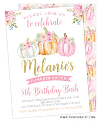 Little Pumpkin Birthday Invitation