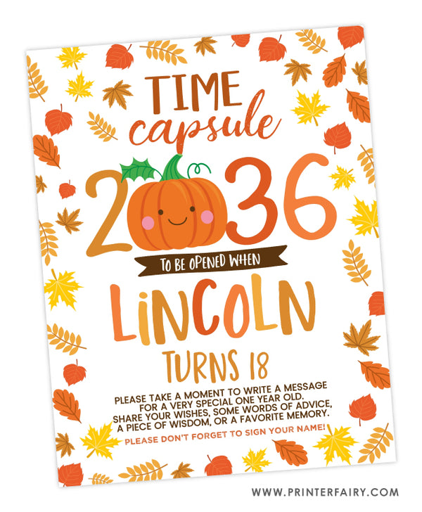 Little Pumpkin Time Capsule