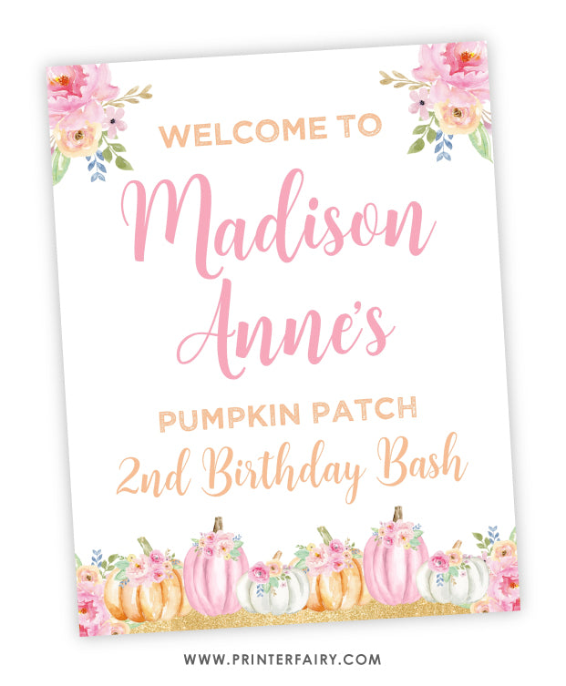 Little Pumpkin Welcome Sign