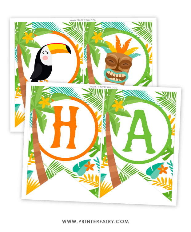 Luau Birthday Banner