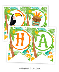 Luau Birthday Banner