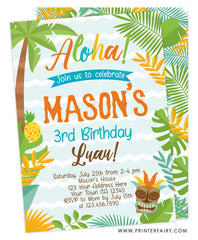 Luau Birthday Party Invitation