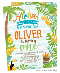 Luau Birthday Party Invitation