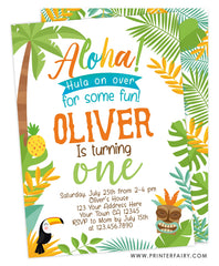 Luau Birthday Party Invitation