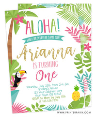 Luau Birthday Party Invitation