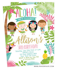 Luau Birthday Party Invitation