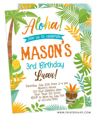 Luau Birthday Party Invitation