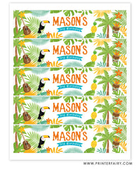 Luau Water Bottle Labels