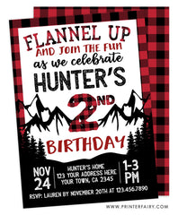 Lumberjack Birthday Invitation