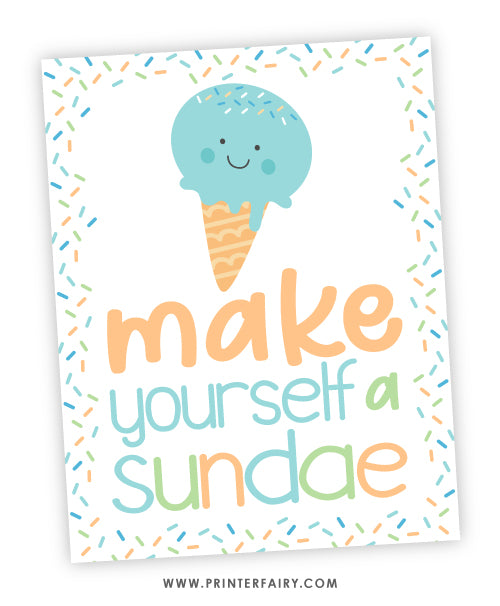 Make Yourself a Sundae Sign