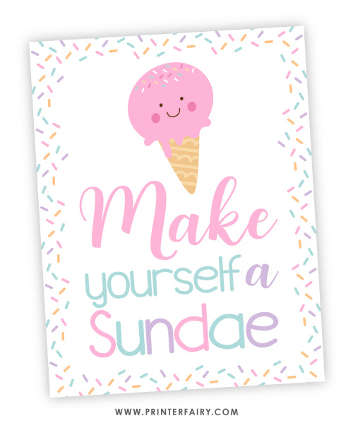 Make Yourself a Sundae Sign