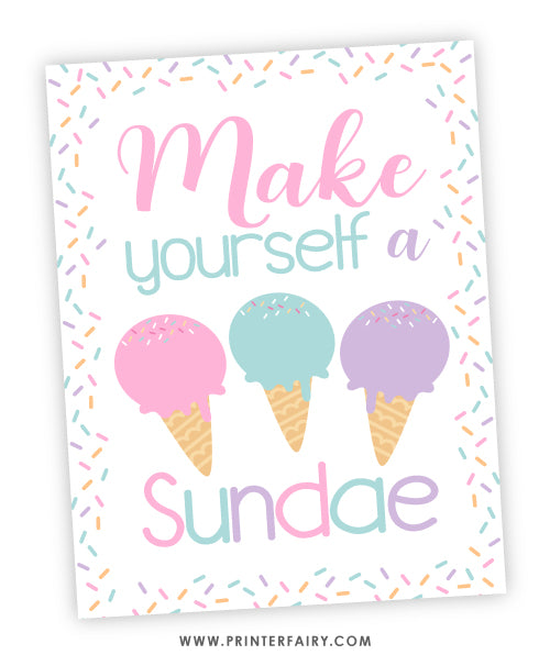 Make Yourself a Sundae Sign