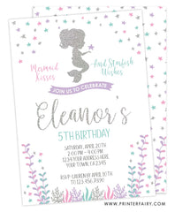 Mermaid Birthday Invitation