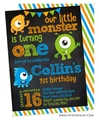 Little Monster Birthday Party Invitation