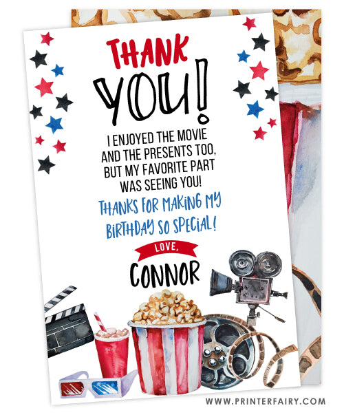 Movie Thank You Card