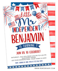 Mr Independent Birthday Invitation