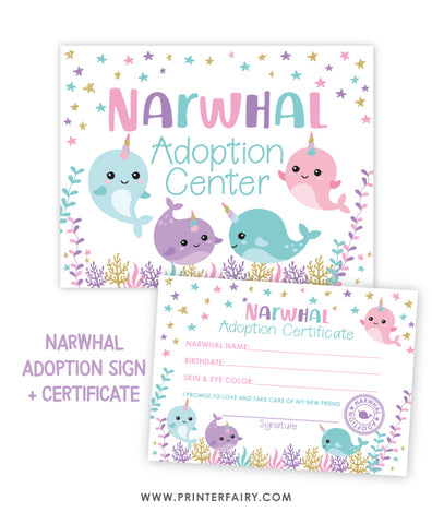 Narwhal Adoption Pack
