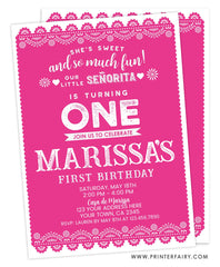 Papel Picado First Fiesta Invitation