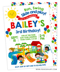 Park Birthday Invitation