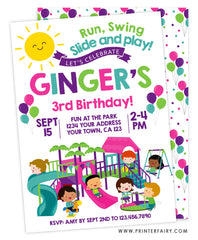 Park Birthday Invitation