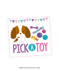 Pick a Blanket + Pick a Toy Signs