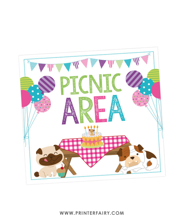 Puppy Park & Picnic Area Signs