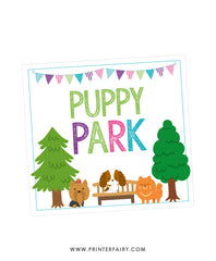 Puppy Park & Picnic Area Signs