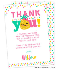 Pineapple Birthday Thank You Card